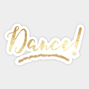 Dance Star | Gold Foil | T-Shirts | Decor | Art Sticker